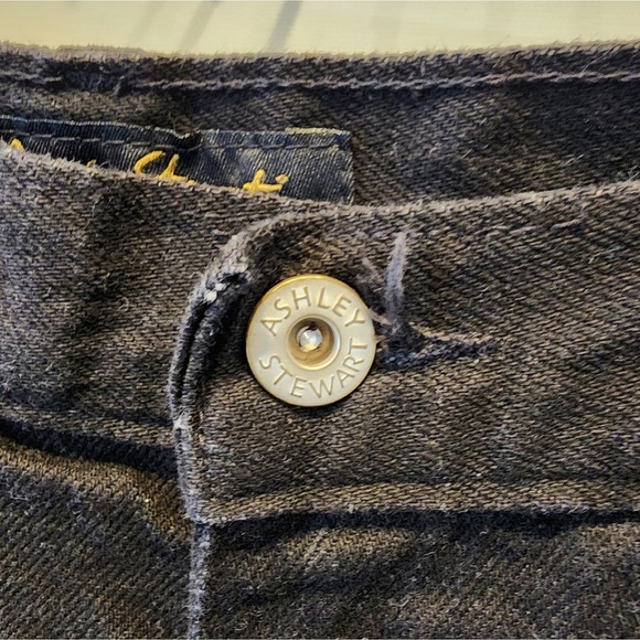 Vintage 90's Black Denim High Waisted Jean Shorts Size XL - Picture 4 of 5